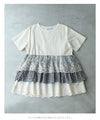 Three-tiered ruffled hem pullover top
