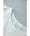Three-tiered ruffled hem pullover top