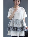 Three-tiered ruffled hem pullover top