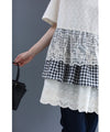 Three-tiered ruffled hem pullover top