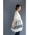 Three-tiered ruffled hem pullover top