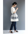 Three-tiered ruffled hem pullover top