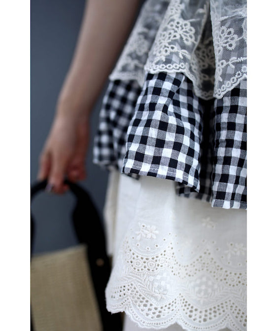 Three-tiered ruffled hem pullover top