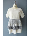 Three-tiered ruffled hem pullover top