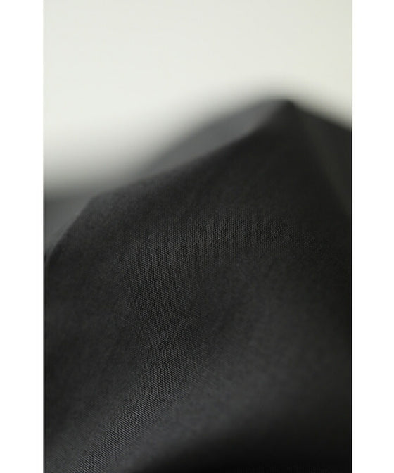 【セール商品返品交換不可】（S~3L対応）（黒）ドットが浮かぶシャツミディアムワンピース