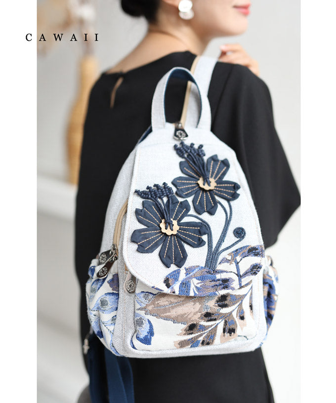 2wayリュック(L)　echino(お花)　ハンドメイド 2wayリュック(L) echino(お花) ハンドメイド 2wayリュック(L