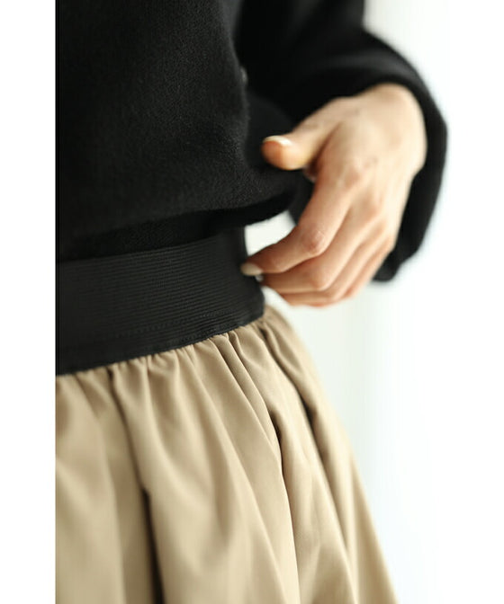 松ぼっくりのボリュームフレアミディアムスカート