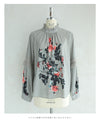 A rose blouse top with an antique feel