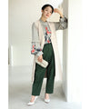A rose blouse top with an antique feel
