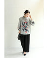 A rose blouse top with an antique feel