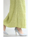 A loose long dress with a poking fabric