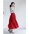 Stretchable border lace cut-and-sew top