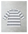 Stretchable border lace cut-and-sew top