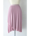 A pleated midi skirt with a fluttering design